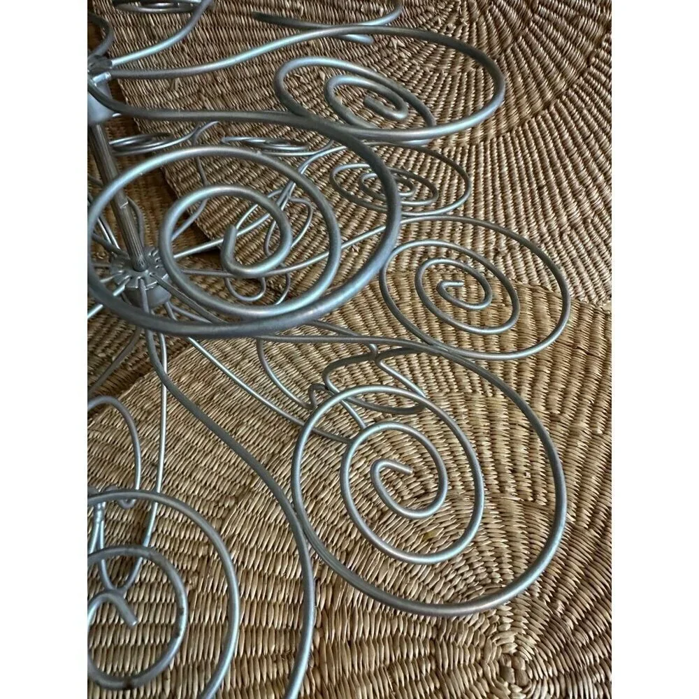 Spiral Cupcake Stand silver